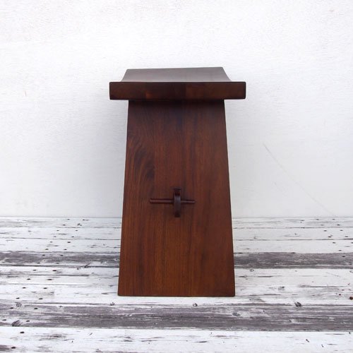 SOLIDスツール チーク無垢材 アジアン家具 定番 玄関イス SHOGUN