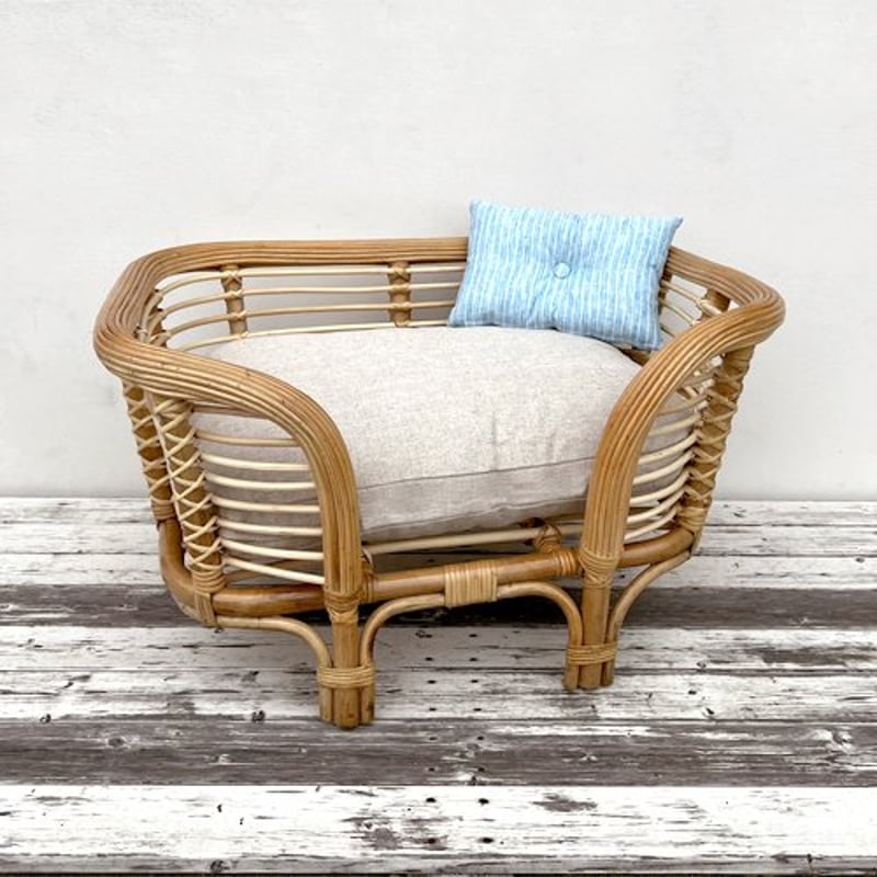 【ラタン家具】　ペットベッド　ホワイト調　（天然ラタン使用） 4940765023141.jpg