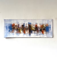 モダンアート　ブルー　120×45(cm)