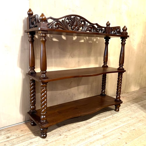 アンティーク 木製木彫りの美しいシェルフ fit=scale-down,w=1200