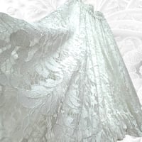 レースフリル ロングスカート WH