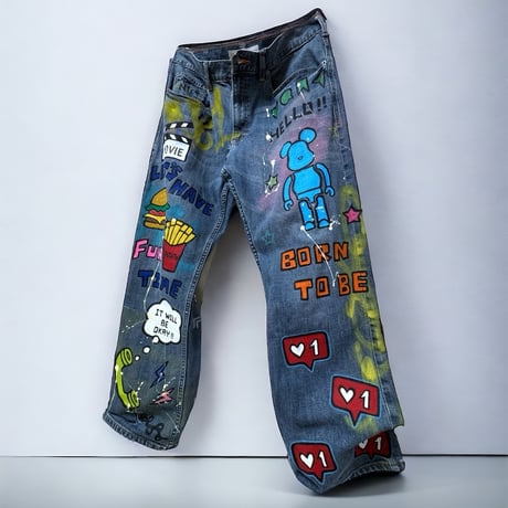 CASH  handpaint  denim