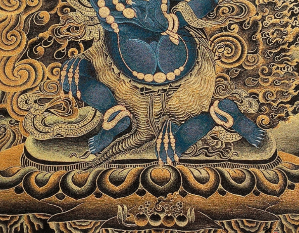 特別お値下げ　チベットの絹刺繍のタンカ　ヤブユム　歓喜仏 特別お値下げチベットの絹刺繍のタンカヤブユム歓喜仏