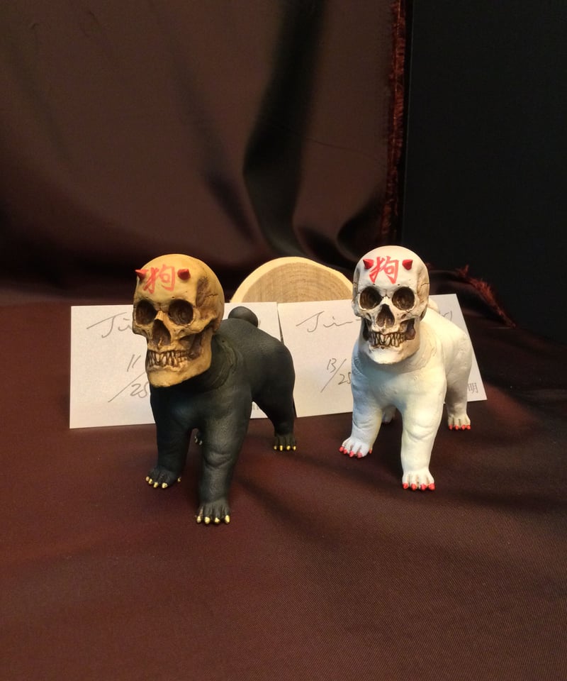 東京ジーザス/人面犬・黒&白セット | スタチューギャラリーオクトパンチ