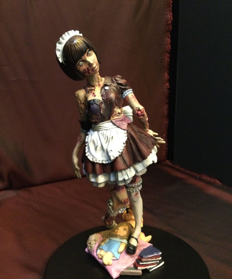 ゾンビガール リペイント　回天堂 1/8 フィギュア 美品　開封済 回天堂ホラーフィギュアシリーズ・ゾンビガール（完成品