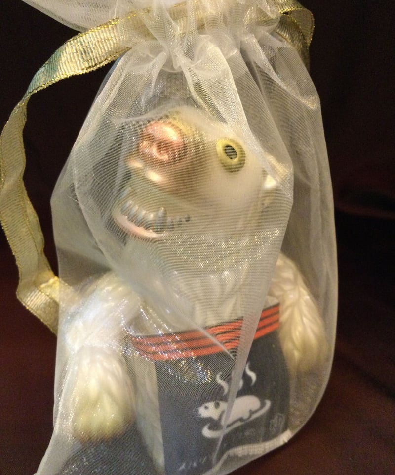白熊屋/ソフビ人形・シロクマンデ2色セット（酒屋前掛け付