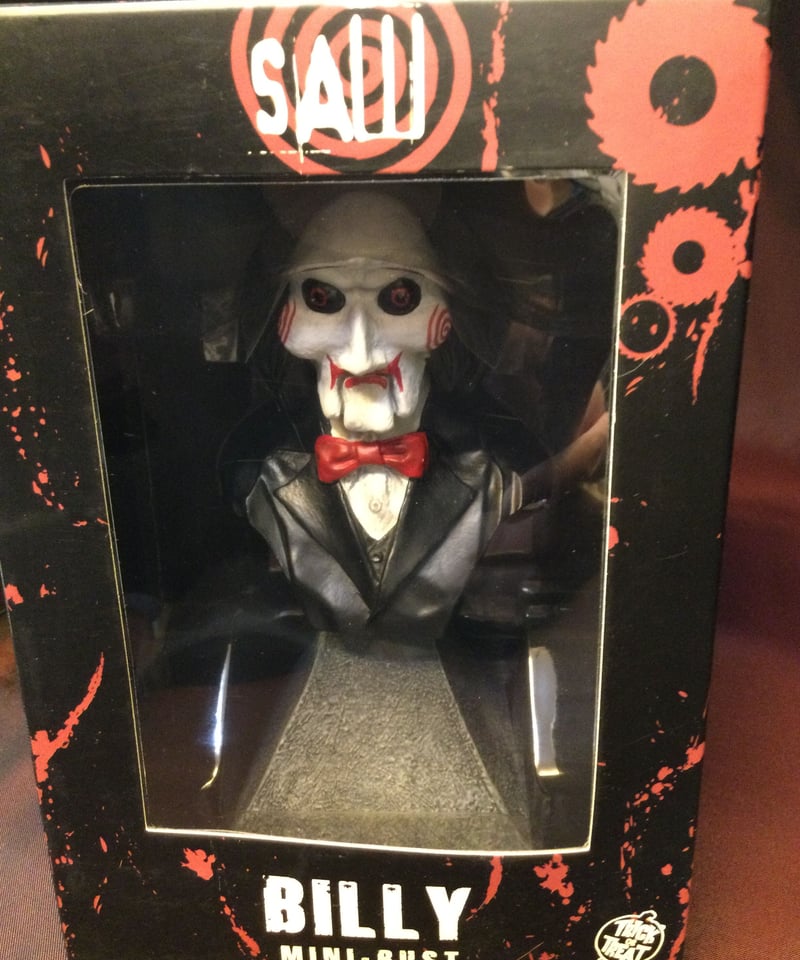 レア！映画『SAW3』ジグソウ ミニフィギュアマスコット付きストラップ★新品 ホラー映画 SAW ジグソウ ミニ フィギュア アメリカ雑貨 人気