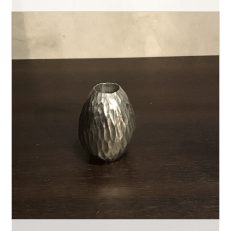 純錫一輪挿し　イジュ（口細）｜金細工まつ