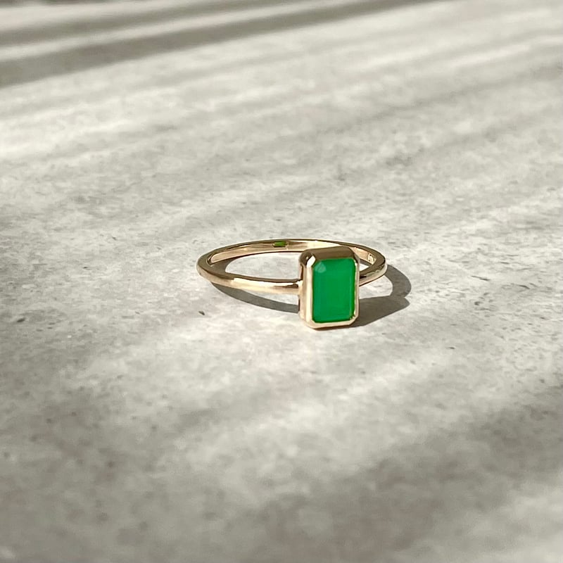 クリソプレーズ リング【K10/ 14号】 | soeru jewelry