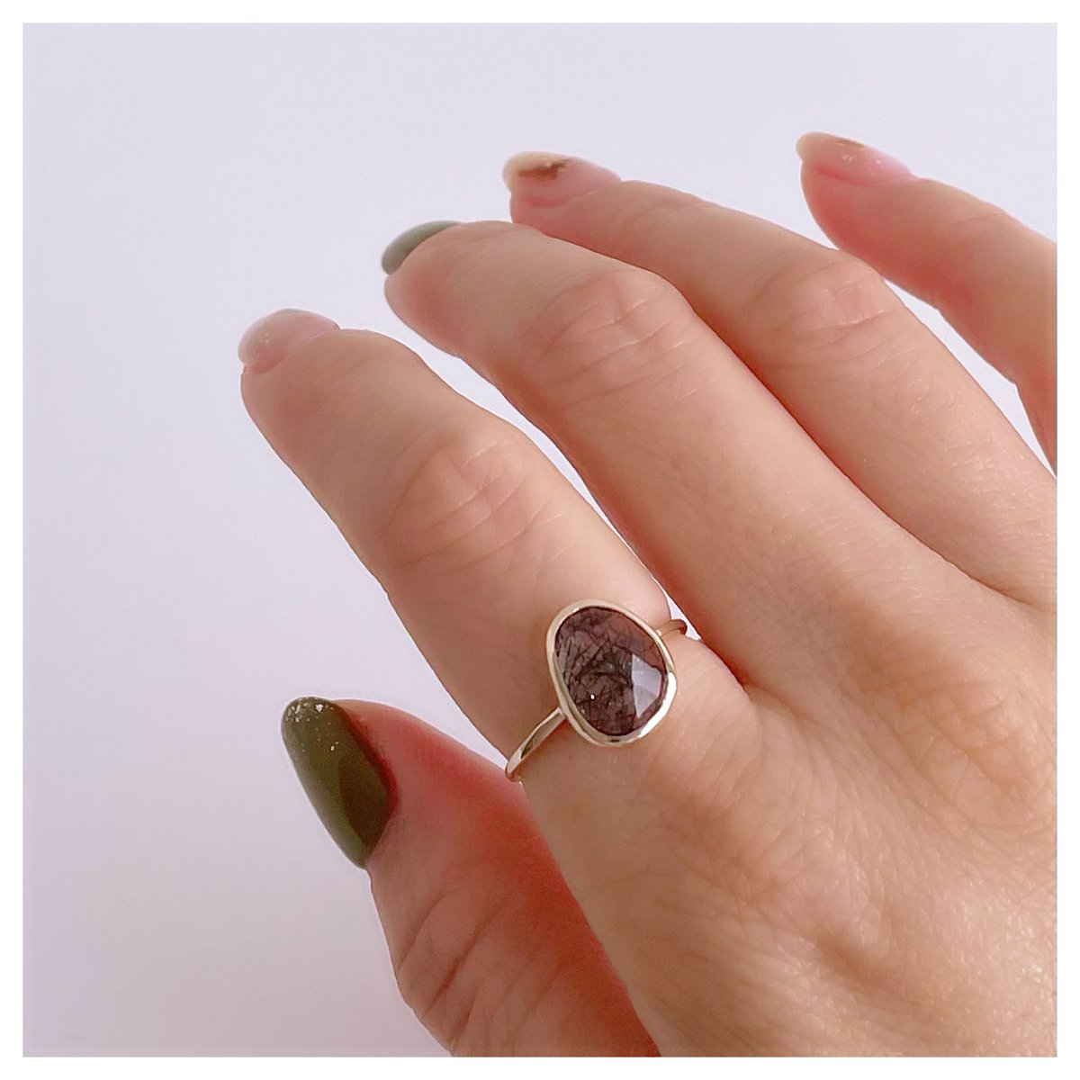 ブラックルチルクォーツ リング【K10/10号】 | soeru jewelry ブラックルチルクォーツ リング【K10/10号】 | soeru jewelry