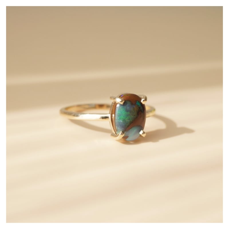 K10ボルダーオパールリング #10.5 K10ボルダーオパールリング サイズ10 5 アンティークジュエリー｜Yahoo