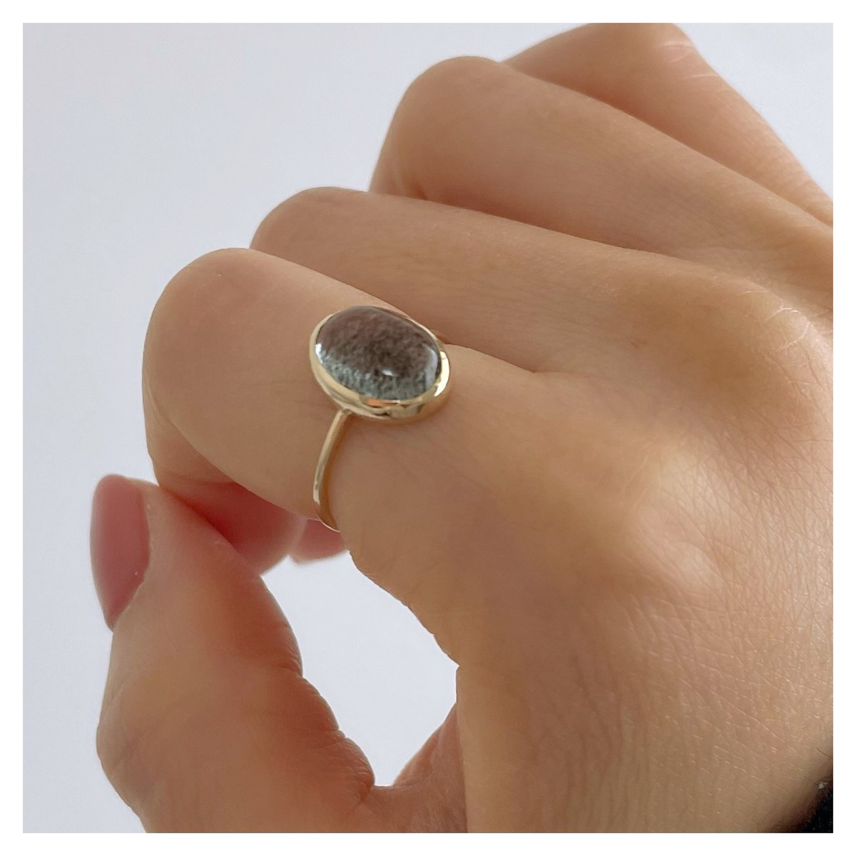 モスアクアマリン リング【K10/10号】 | soeru jewelry