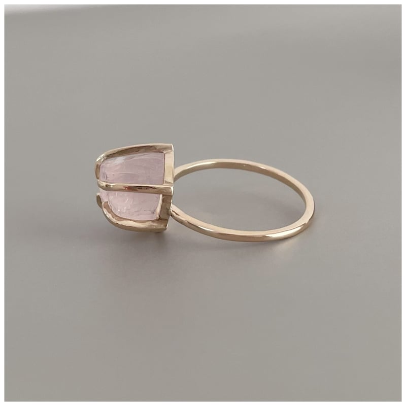 原石ローズクォーツ リング【K10/12号】 | soeru jewelry 原石ローズクォーツ リング【K10/12号】 | soeru jewelry