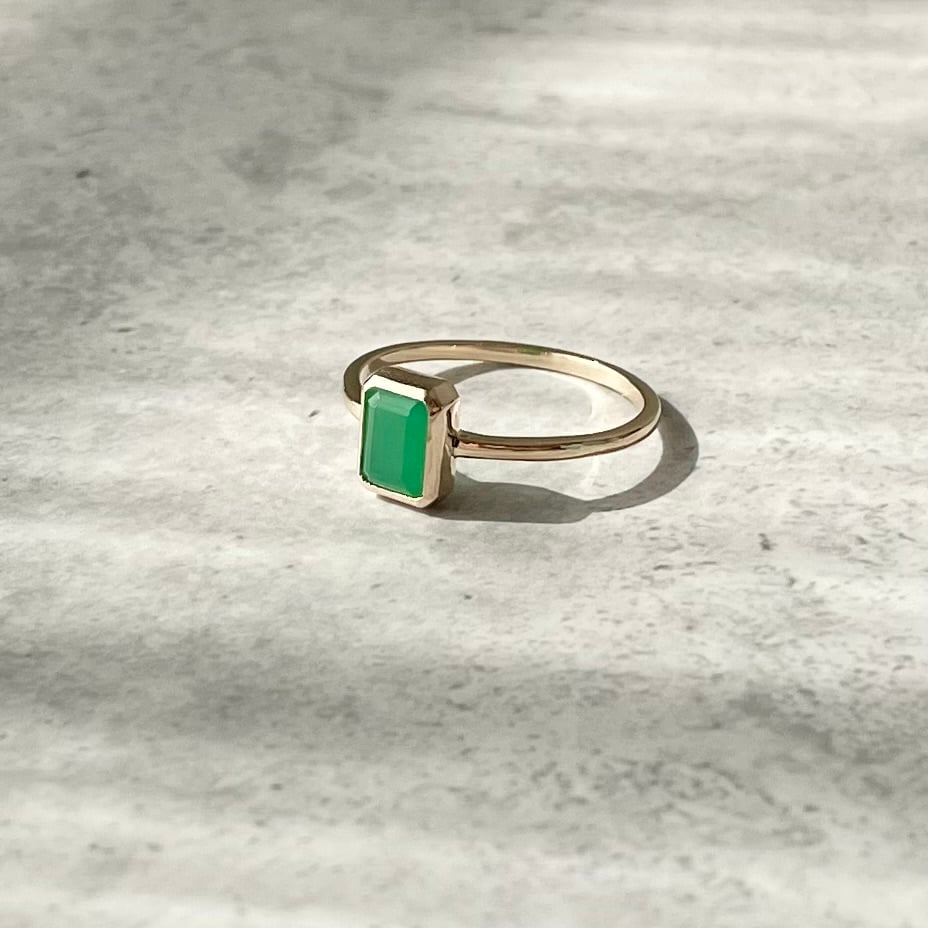 クリソプレーズ リング【K10/ 14号】 | soeru jewelry