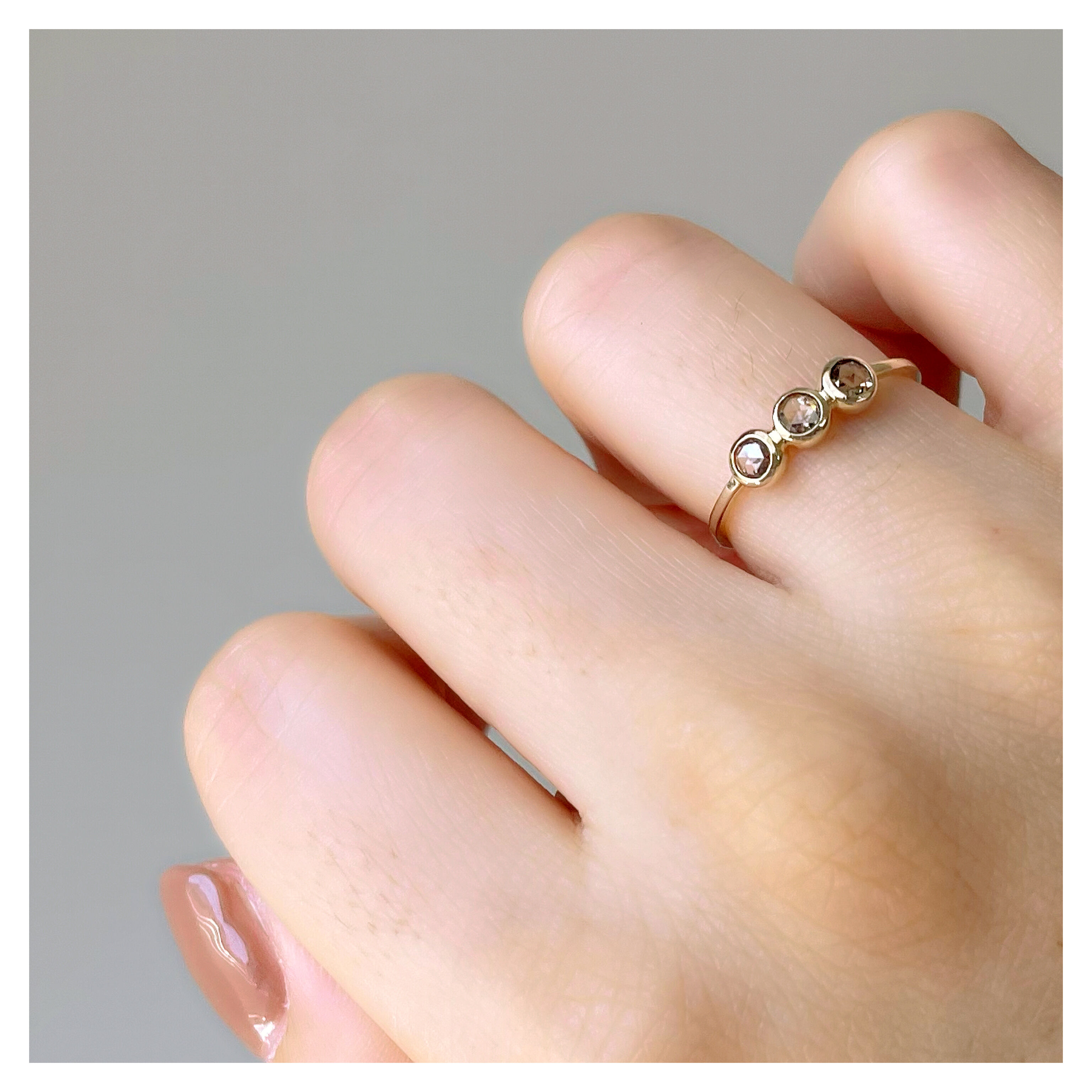 ナチュラルダイヤモンド リング(ブラウン)【K10/9号】 | soeru jewelry