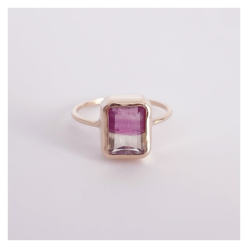 バイカラーフローライト リング【K10/12号】 | soeru jewelry