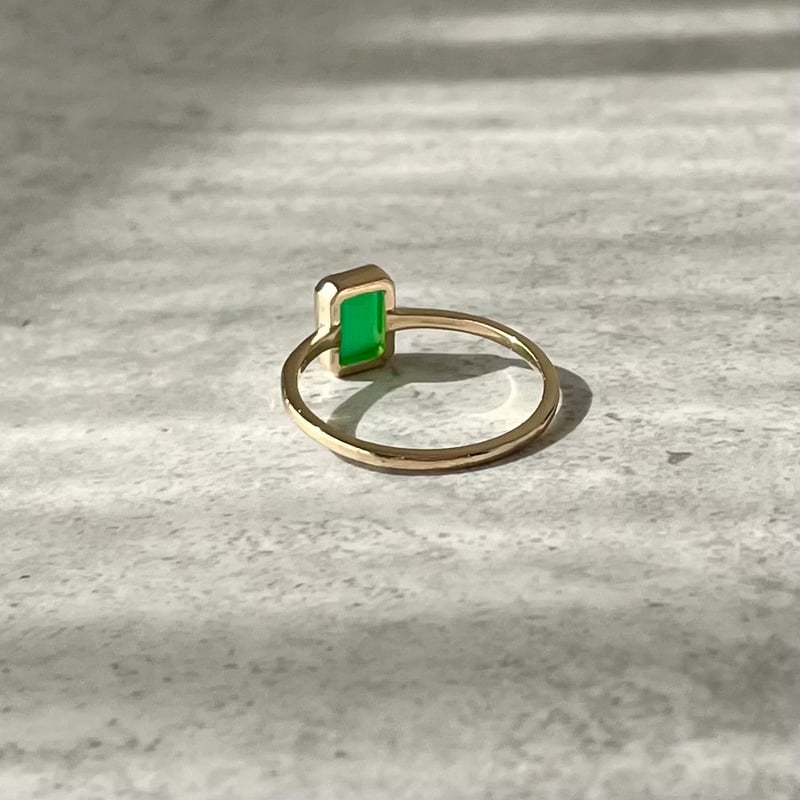 クリソプレーズ リング【K10/ 14号】 | soeru jewelry