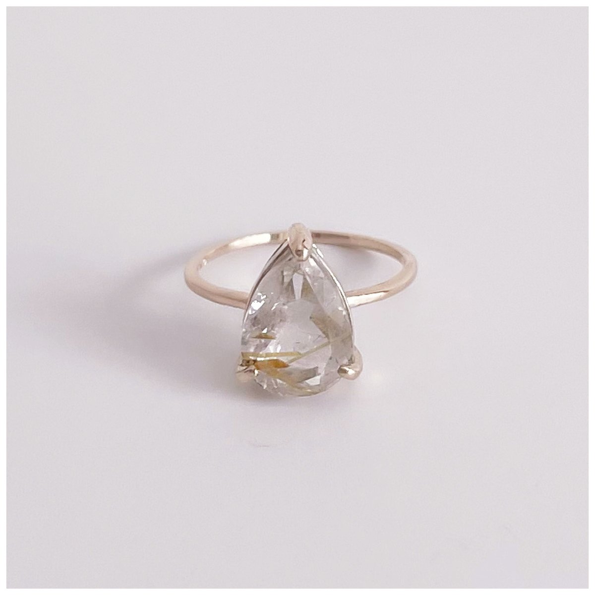 リング　ルチルクウォーツ ブラックルチルクォーツ リング【K10/10号】 | soeru jewelry