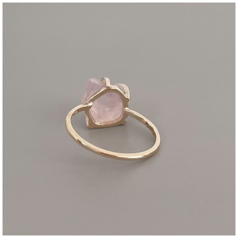 原石ローズクォーツ リング【K10/12号】 | soeru jewelry 原石ローズクォーツ リング【K10/12号】 | soeru jewelry