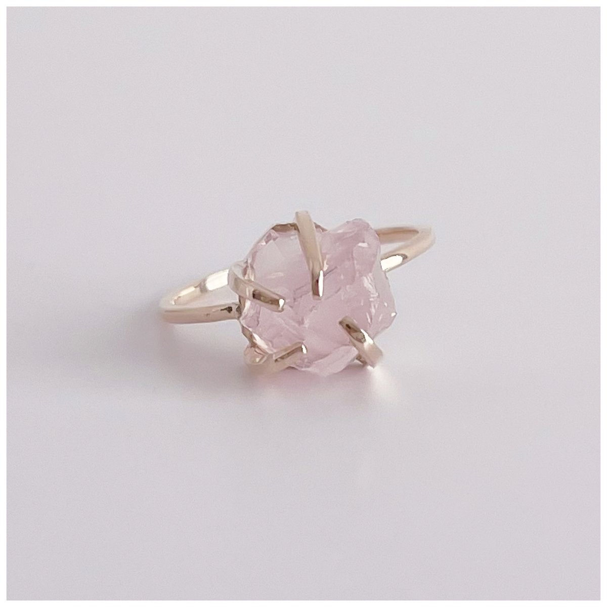 原石ローズクォーツ リング【K10/12号】 | soeru jewelry 原石ローズクォーツ リング【K10/12号】 | soeru jewelry