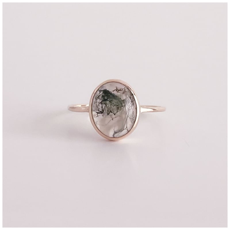 モスアゲート リング【K10/13号】 | soeru jewelry