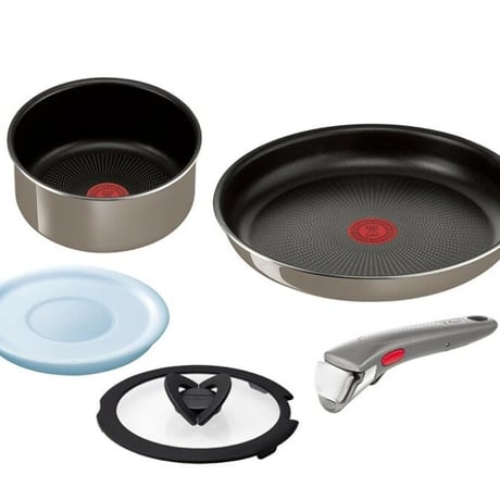 【T-FAL/ティファール】 インジニオ・ネオ グレーオーク・インテンス セット5 (L64090) 【ガス火専用】