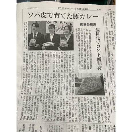 【井上百貨店×南安曇農業高校】信州安曇野SOBA豚カレー ～そばの甘皮を飼料に育った安曇野産SOBA豚を使用～ 中辛/豚肉/欧風カレー【レトルトカレー/ポークカレー/そば豚】 [食品][7833-1]