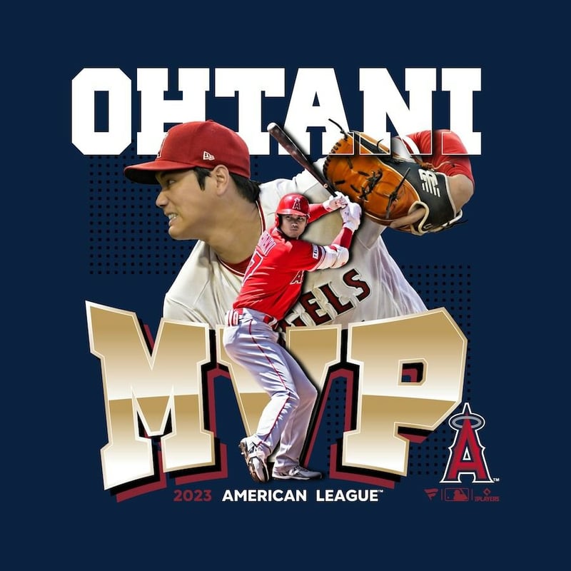 Shohei Ohtani Los Angeles 2023 AL MVP Tee NAVY