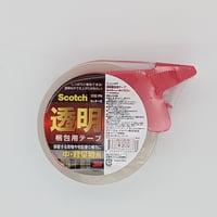 透明梱包用テープ　カッター付