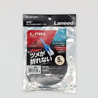 LANケーブル　スーパーフラット　5m　ブラック