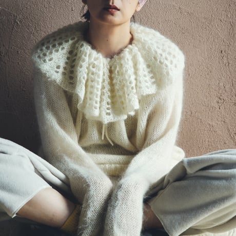 PETAL mohair mix knit / off.white