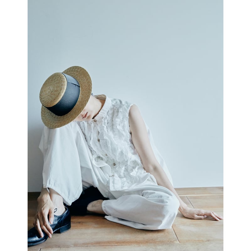 RIFFLE BLOUSE VEST / off white | fofofofa