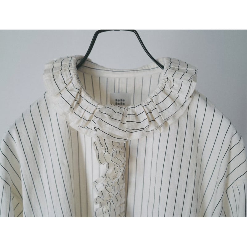 e*e様 fofofofa 『LEI BLOUSE』 / WHITE STRIP LEI BLOUSE / WHITE STRIPE | fofofofa