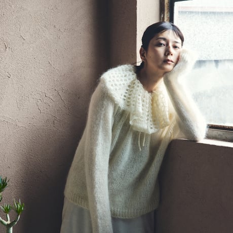 PETAL mohair mix knit / off.white