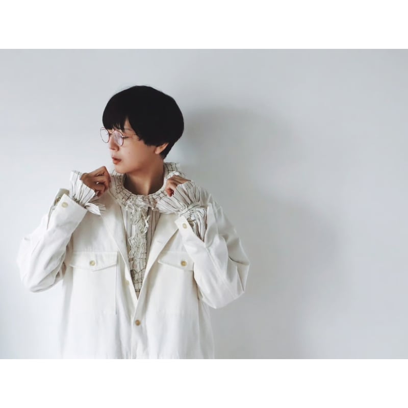 e*e様 fofofofa 『LEI BLOUSE』 / WHITE STRIP LEI BLOUSE / WHITE STRIPE | fofofofa