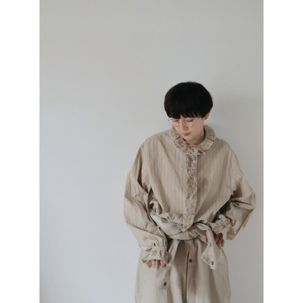 LEI BLOUSE / BEIGE STRIPE | fofofofa