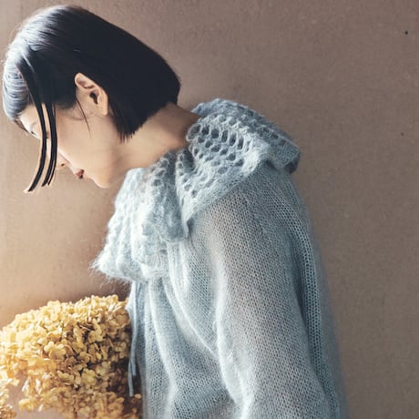 PETAL mohair mix knit / L.blue