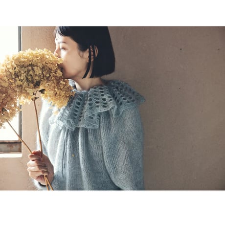 PETAL mohair mix knit / L.blue