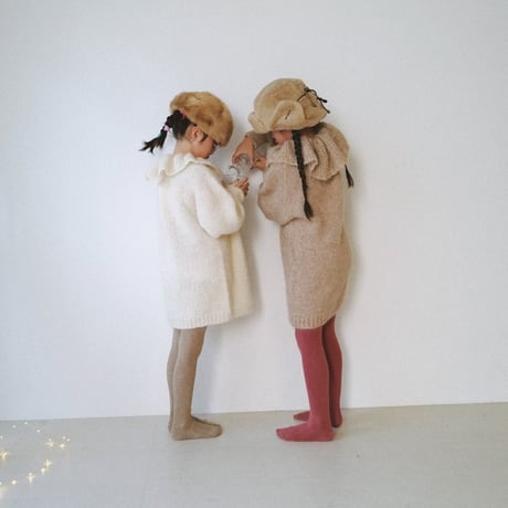 HARVEST KNIT TUNIC for KIDS / WHEAT BEIGE