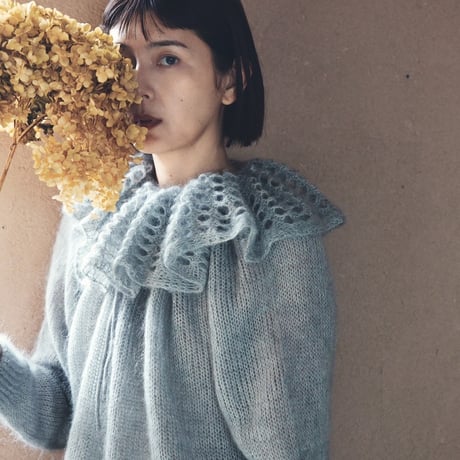 PETAL mohair mix knit / L.blue
