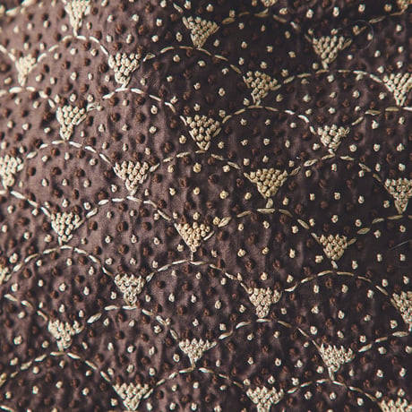 BUNON ＆ fofofofa embroidery drawstring bag / CHOCOLATE