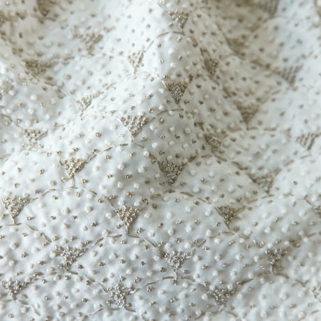 BUNON ＆ fofofofa embroidery drawstring bag / WHITE