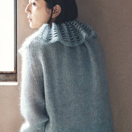 PETAL mohair mix knit / L.blue