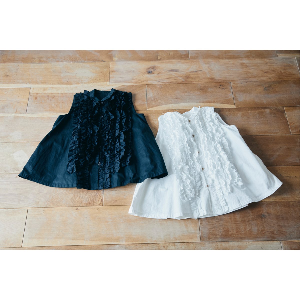 RIFFLE BLOUSE VEST / off white | fofofofa