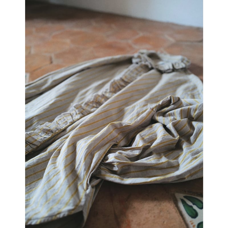 週末価格！fofofofa　LEI BLOUSE　 BLACK STRIPE LEI BLOUSE / BEIGE STRIPE | fofofofa