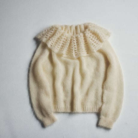 PETAL mohair mix knit / off.white