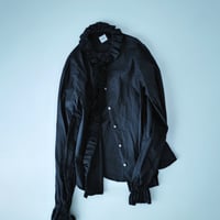 RIFFLE BLOUSE VEST / black | fofofofa