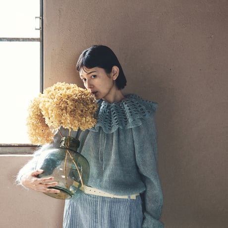 PETAL mohair mix knit / L.blue