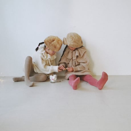 HARVEST KNIT TUNIC for KIDS / WHEAT BEIGE
