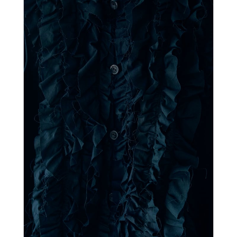RIFFLE BLOUSE VEST / black | fofofofa